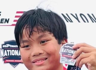 残疾华裔少年勇闯全美铁人大赛 密城少年现场助威献温暖