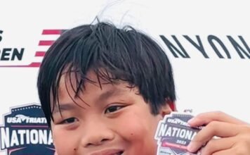 残疾华裔少年勇闯全美铁人大赛 密城少年现场助威献温暖